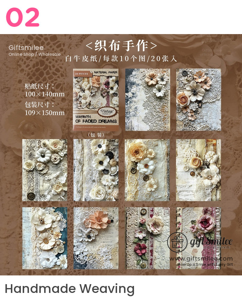 復古剪貼簿花卉拼貼套裝 | KS-CK-1160
