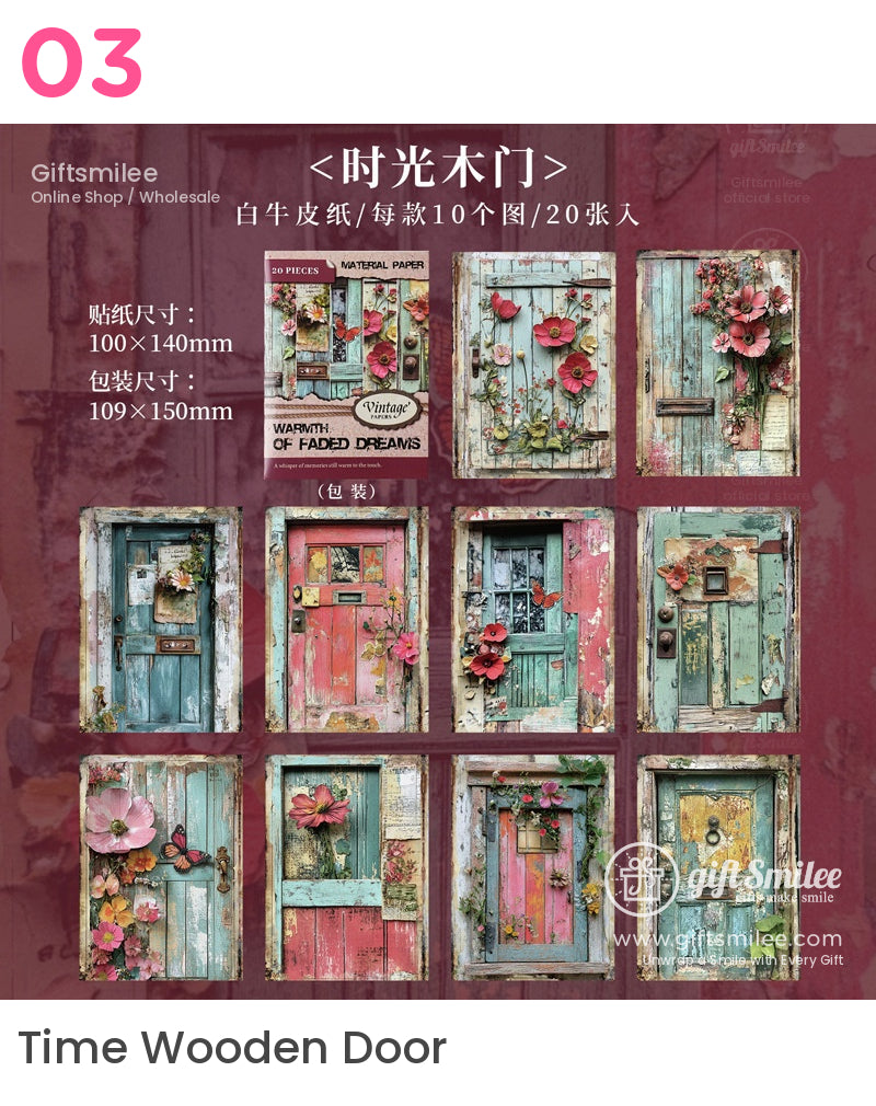 復古剪貼簿花卉拼貼套裝 | KS-CK-1160