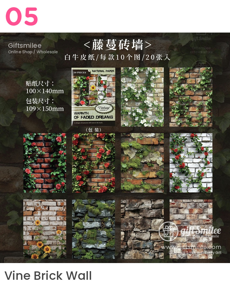 復古剪貼簿花卉拼貼套裝 | KS-CK-1160