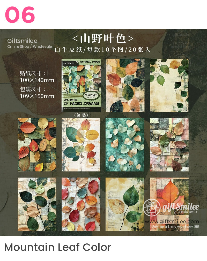 復古剪貼簿花卉拼貼套裝 | KS-CK-1160