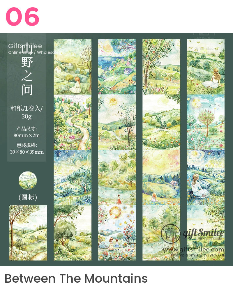 四季繪畫和紙膠帶 | 用於日記