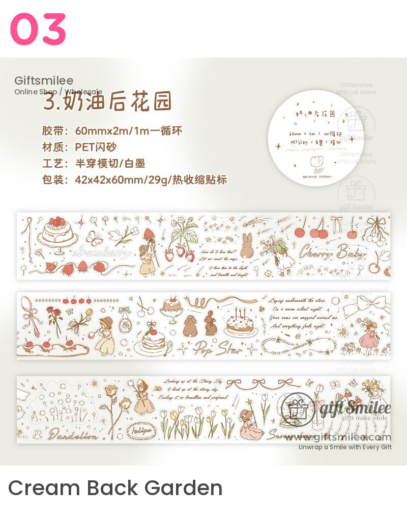 草莓兔粉彩寵物捲膠帶 | KS-RT-1619
