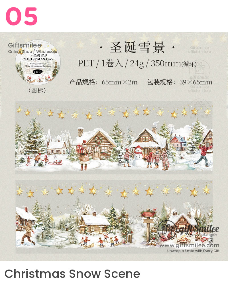 節日聖誕節貓聖誕老人禮物冬季寵物膠帶 | KS-RT-1629