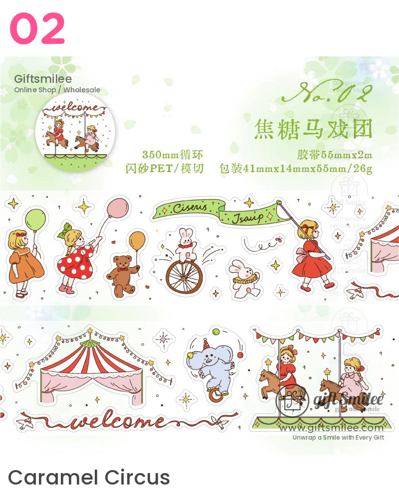 故事書兔花卉模切膠帶 | KS-RT-1633
