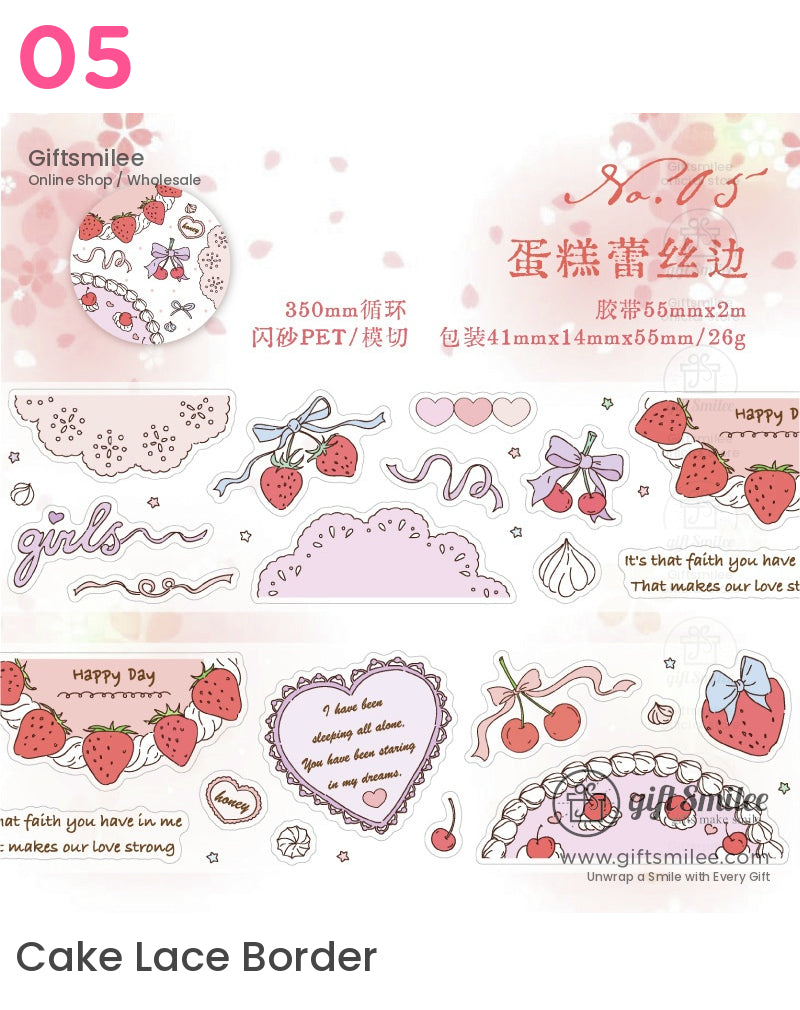 故事書兔花卉模切膠帶 | KS-RT-1633