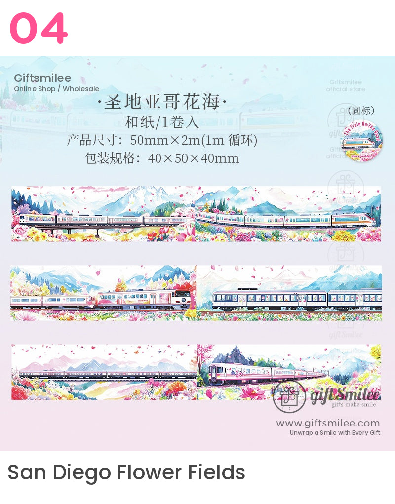 觀光鐵路復古火車景觀卷帶 | KS-RT-1639