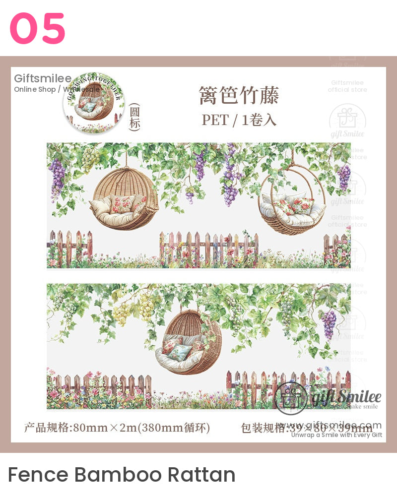風景鞦韆花園捲膠帶 | KS-RT-1655