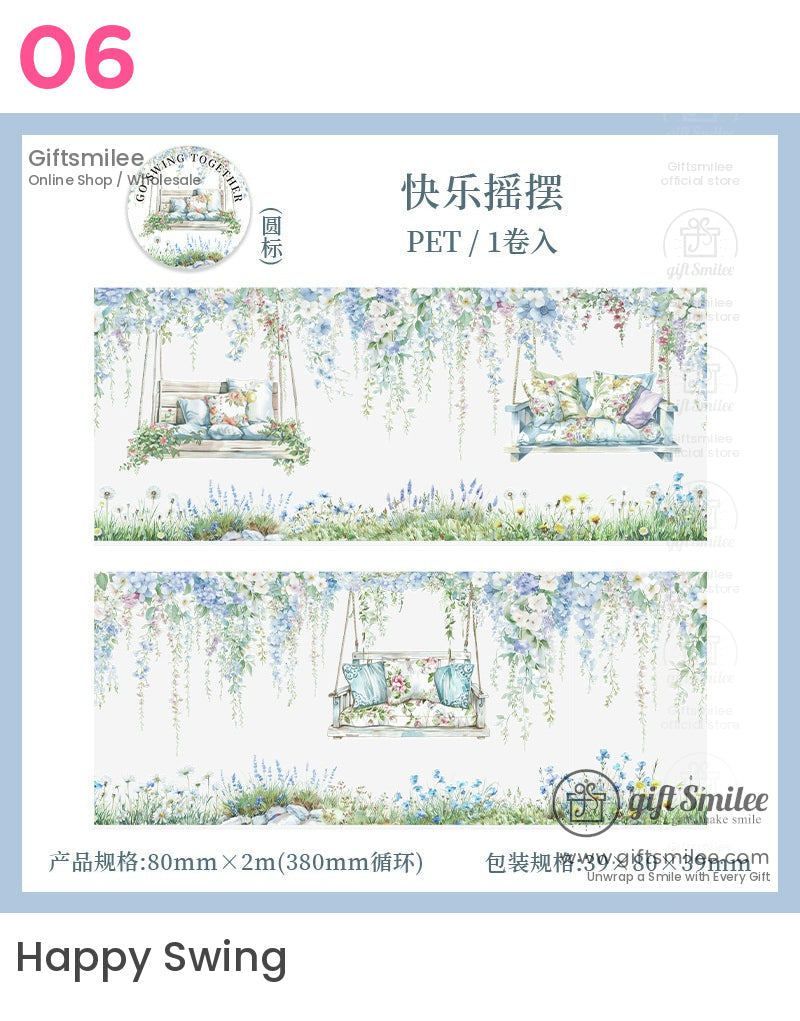 風景鞦韆花園捲膠帶 | KS-RT-1655