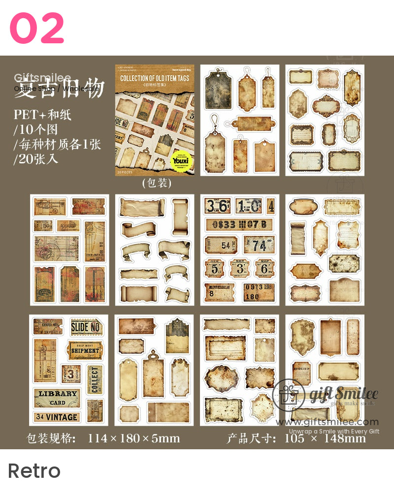 復古 Ephemera 復古貼紙書 | KS-SA-4011