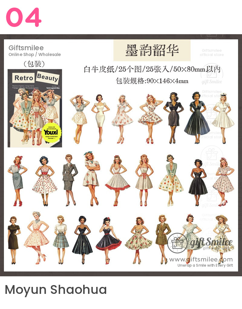 復古海報女郎貼紙 | KS-SA-4019
