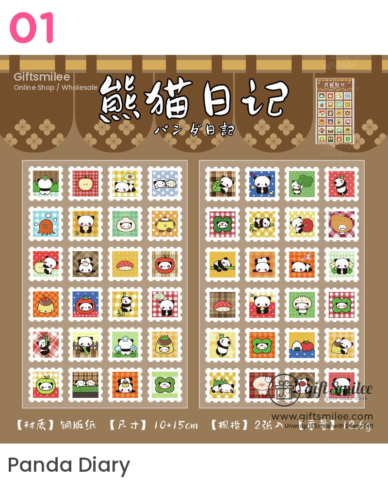 迷你印章食物自然貼紙 | KS-SA-4022