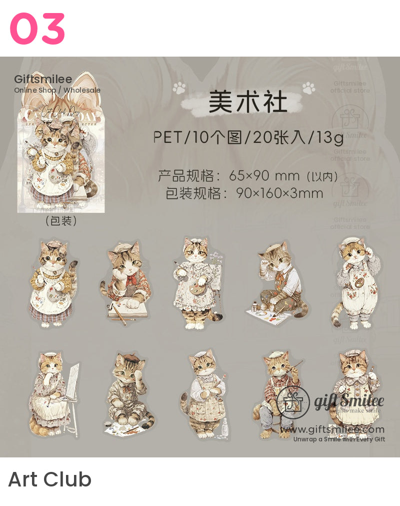 貓咪主題壓克力立牌貼紙 | KS-SA-4027