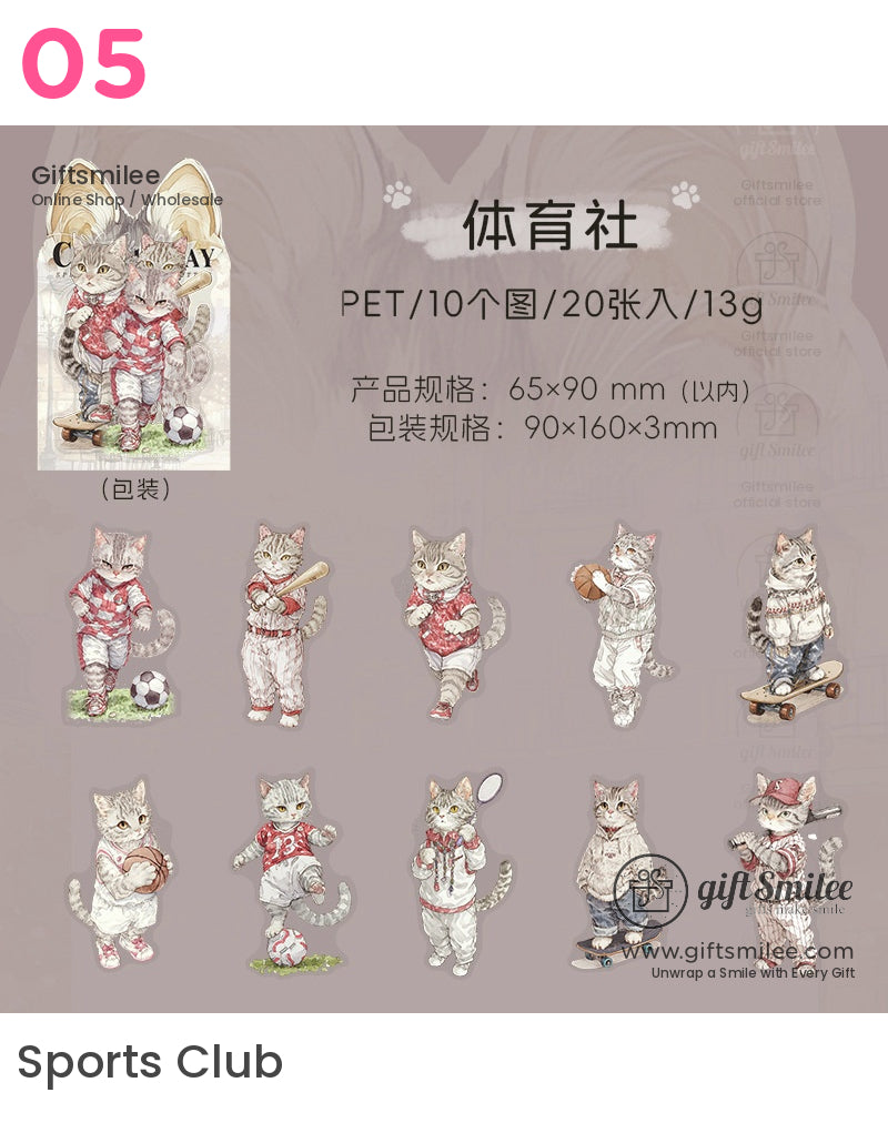 貓咪主題壓克力立牌貼紙 | KS-SA-4027