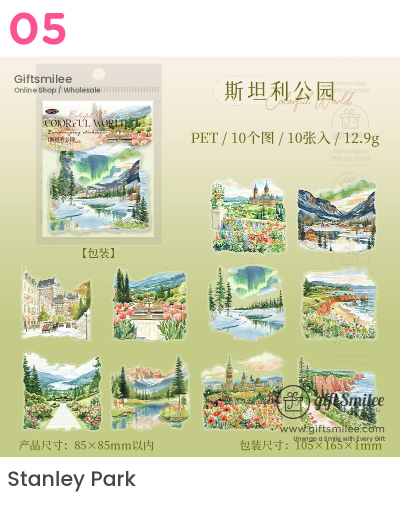 多彩世界地標 3D 貼紙 | KS-SA-4030