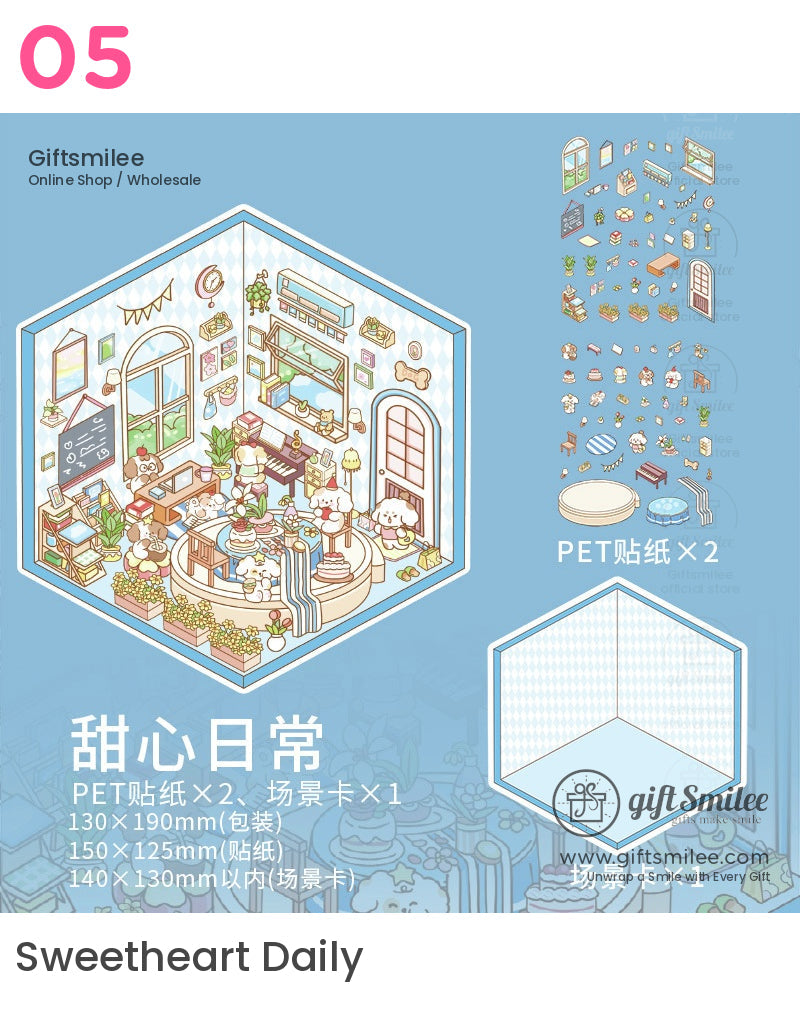 微型DIY 3D場景貼紙 | KS-SA-4036
