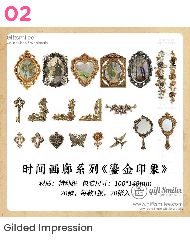 維多利亞復古相框復古貼紙包 | KS-SA-4043