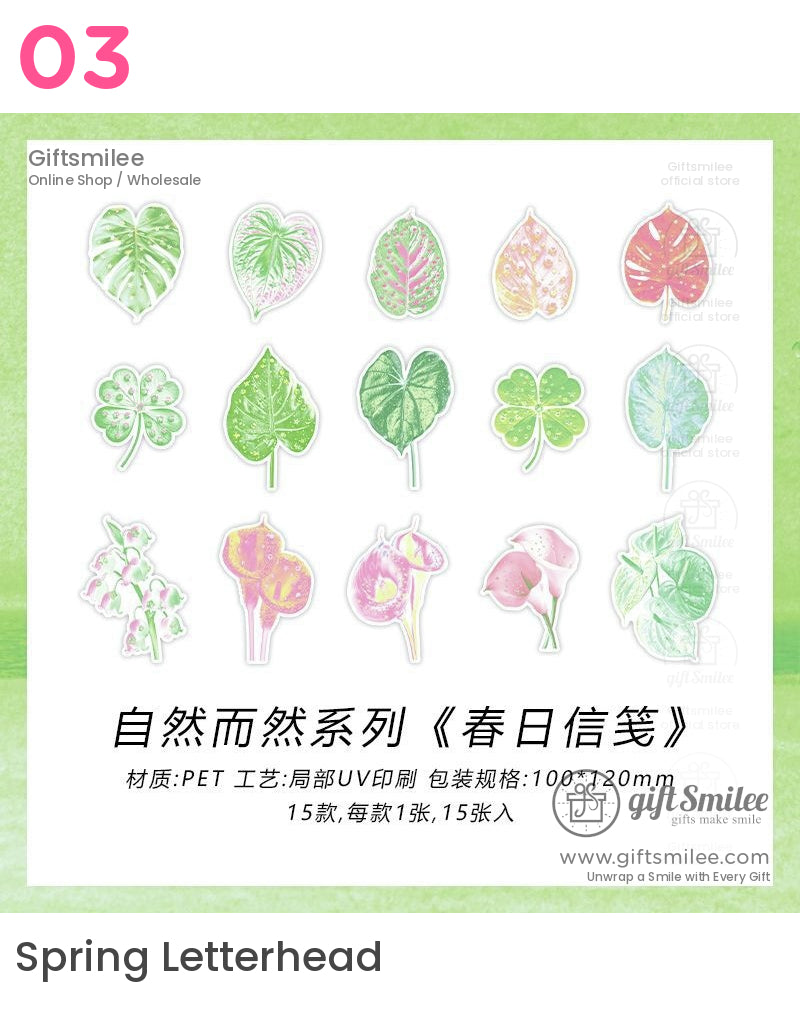 自然海洋花卉水果貼紙包 | KS-SA-4044
