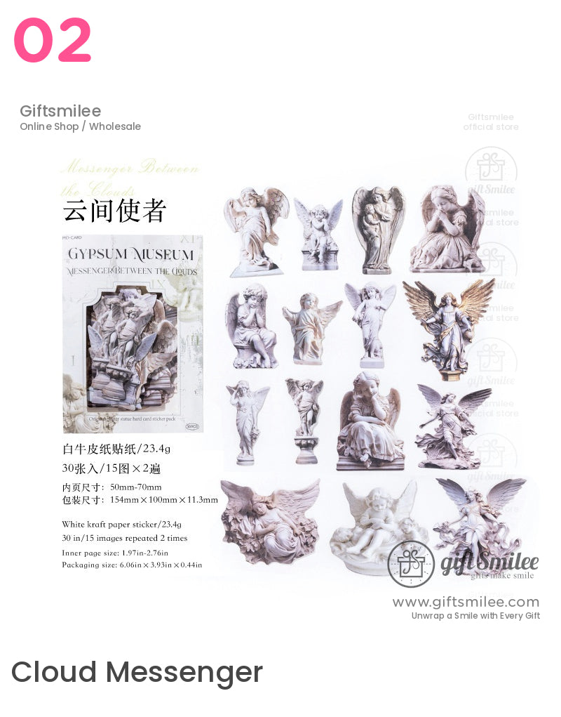 石膏天使雕像貼紙包 | KS-SA-4046