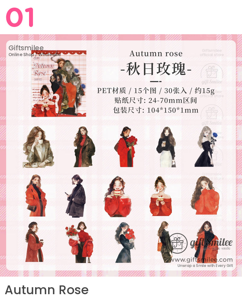 時尚花卉貼紙包 | KS-SA-4053