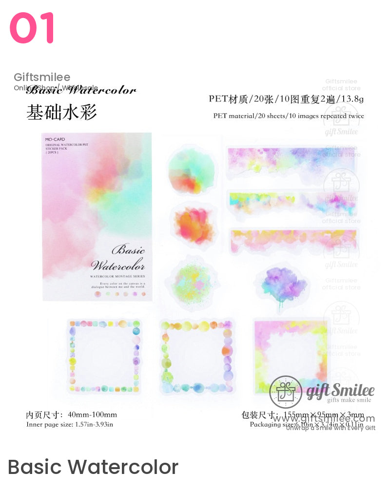 水彩花卉貼紙包 | KS-SA-4060