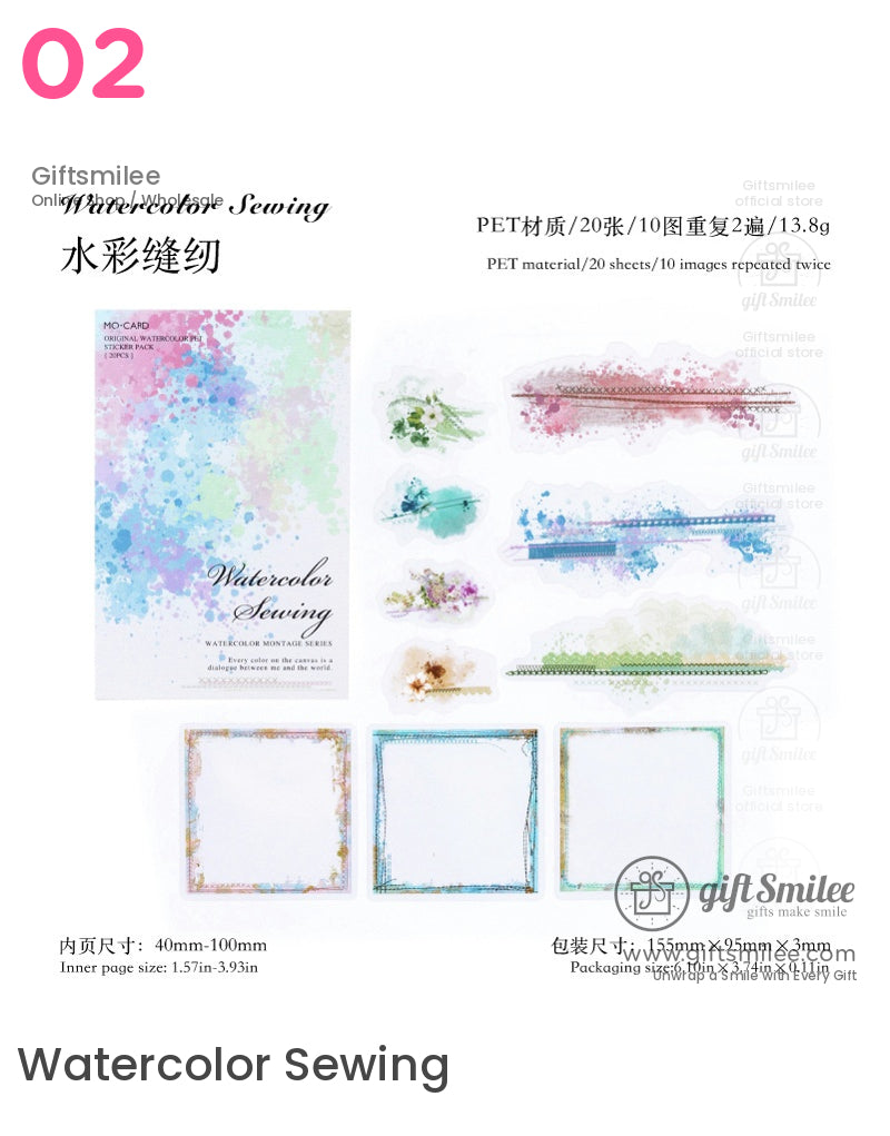 水彩花卉貼紙包 | KS-SA-4060