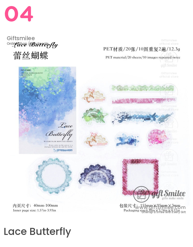 水彩花卉貼紙包 | KS-SA-4060