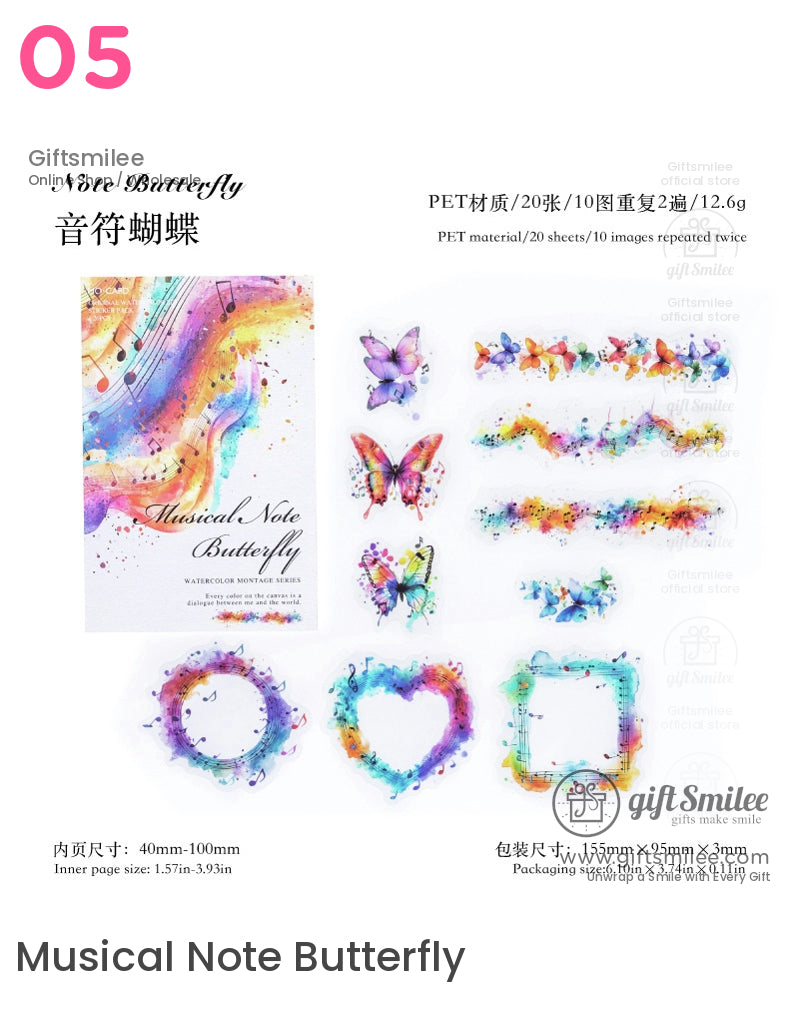 水彩花卉貼紙包 | KS-SA-4060