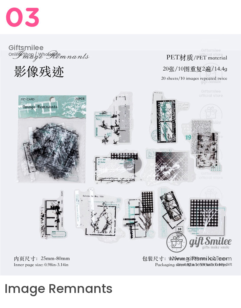 天體復古透明貼紙包 | KS-SA-4062