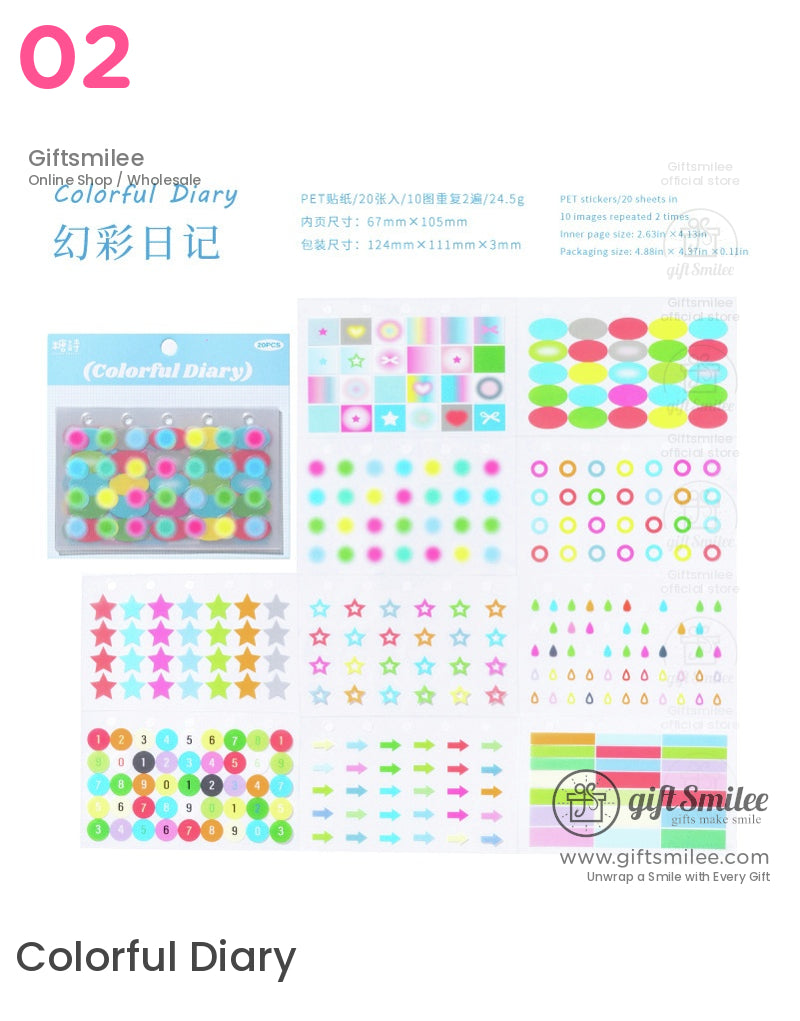 日記本與手工藝品貼紙 | KS-SA-4063