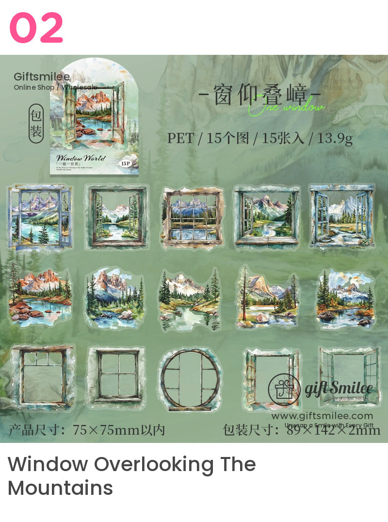 窗外世界風景貼紙 | KS-SA-4069