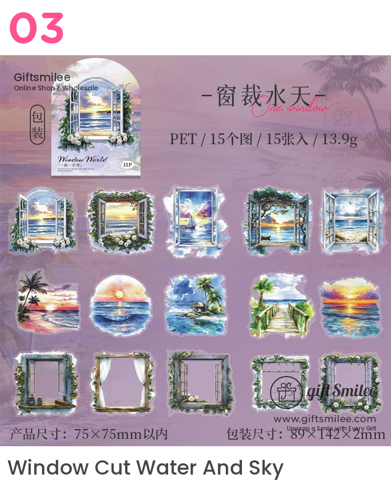 窗外世界風景貼紙 | KS-SA-4069