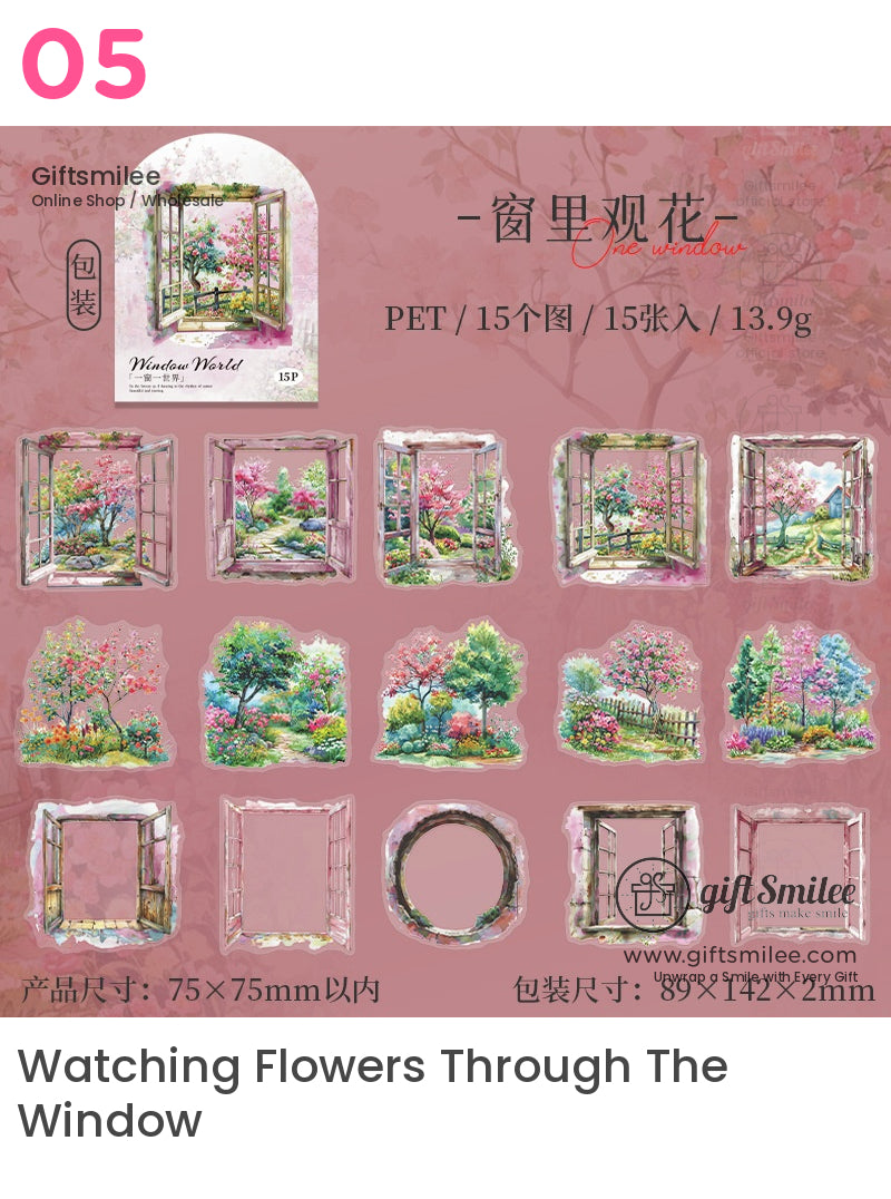 窗外世界風景貼紙 | KS-SA-4069