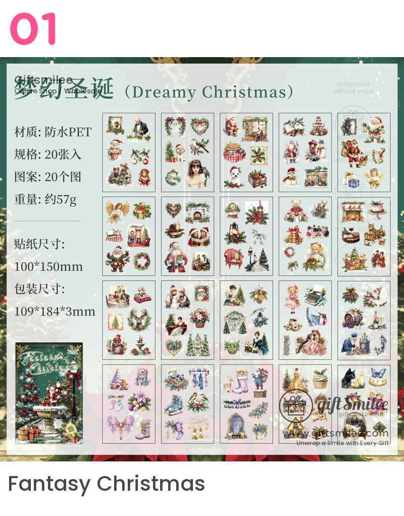 聖誕節復古貼紙書 | KS-SA-4074