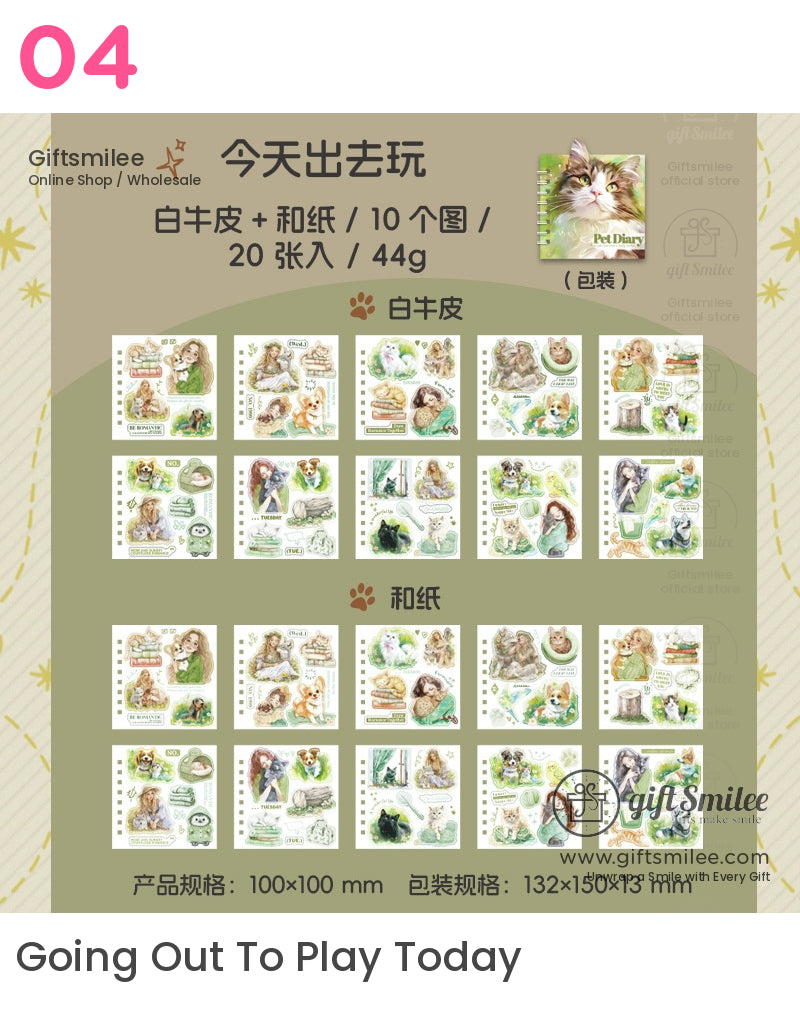 螺旋貓筆記本寵物日記貼紙書 | KS-SA-4088