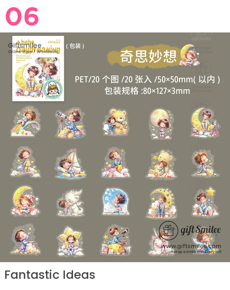 夢幻月亮彩虹貼紙 | KS-SA-4100