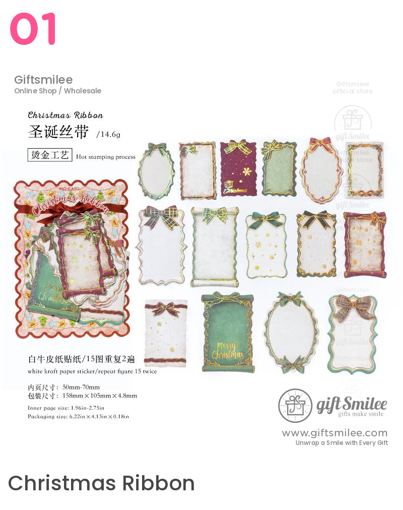 聖誕禮物標籤節日貼紙包 | KS-SA-4103
