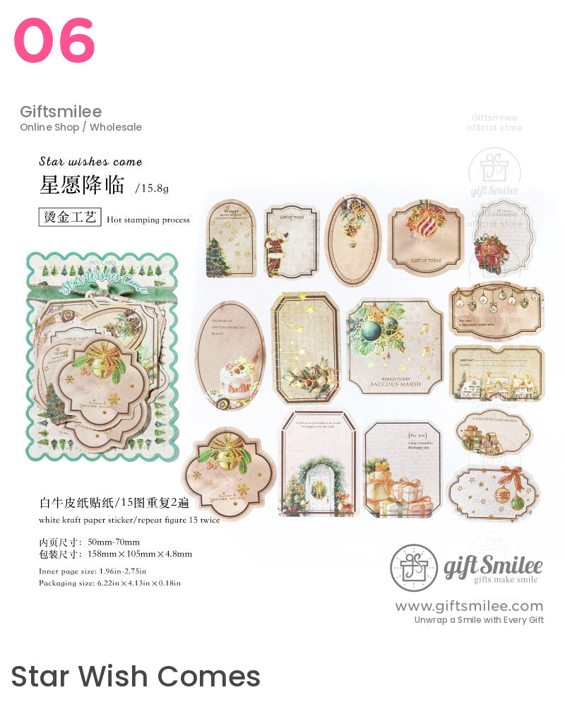 聖誕禮物標籤節日貼紙包 | KS-SA-4103