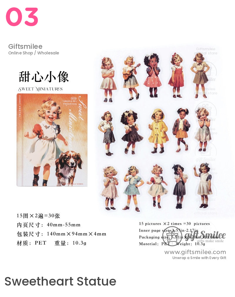 懷舊維多利亞風格插畫貼紙包 | KS-SA-4104