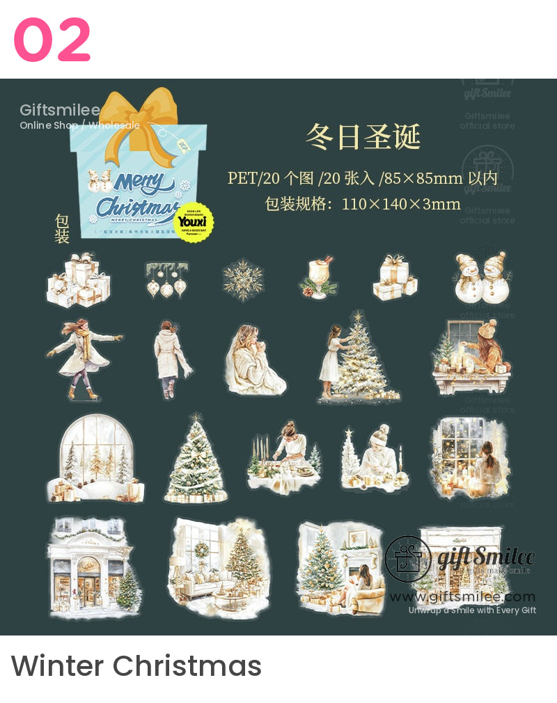 聖誕雪景裝飾貼紙套裝 | KS-SA-4109