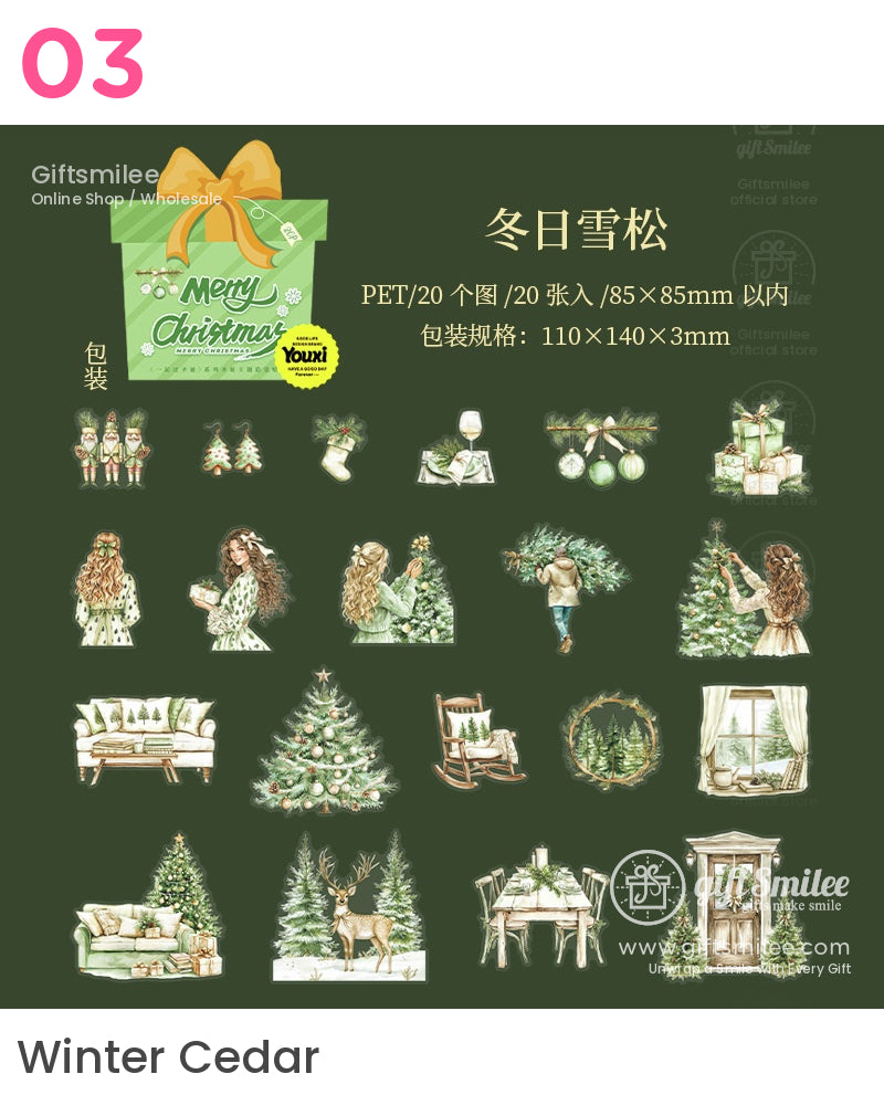 聖誕雪景裝飾貼紙套裝 | KS-SA-4109