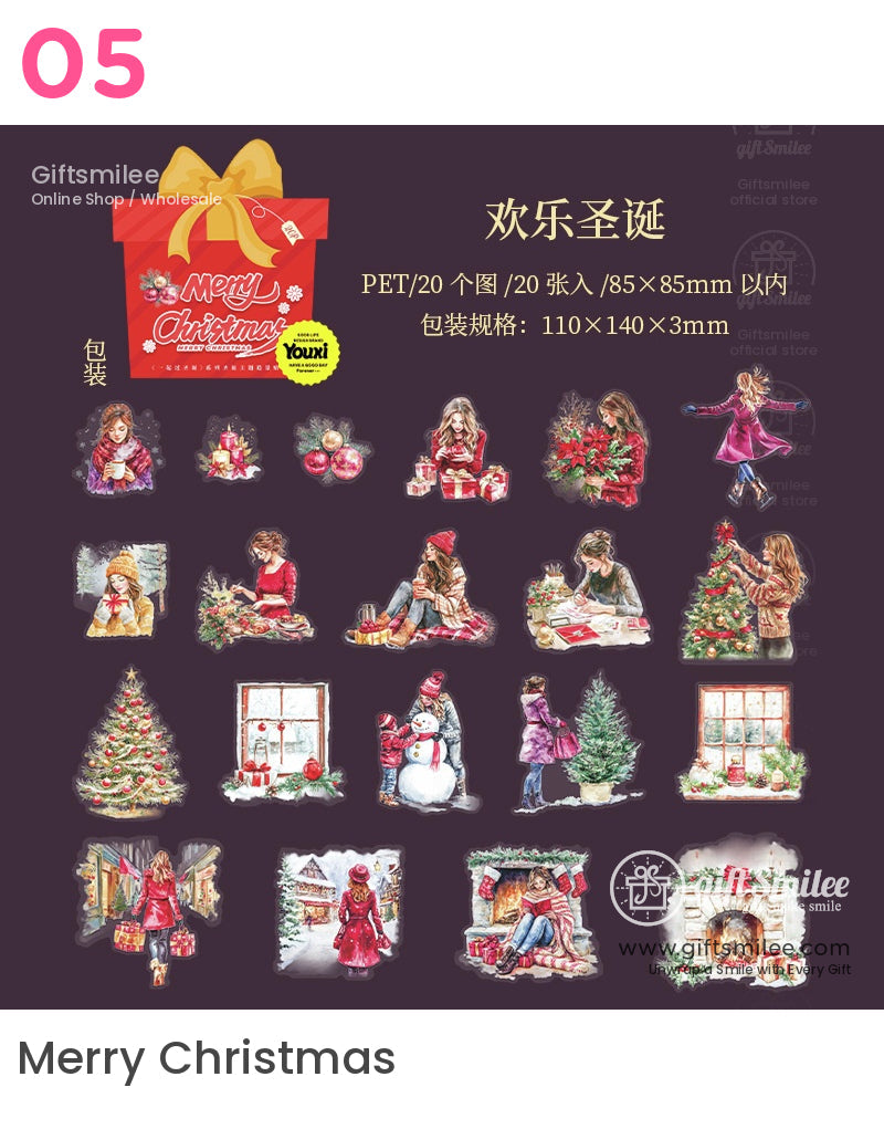 聖誕雪景裝飾貼紙套裝 | KS-SA-4109