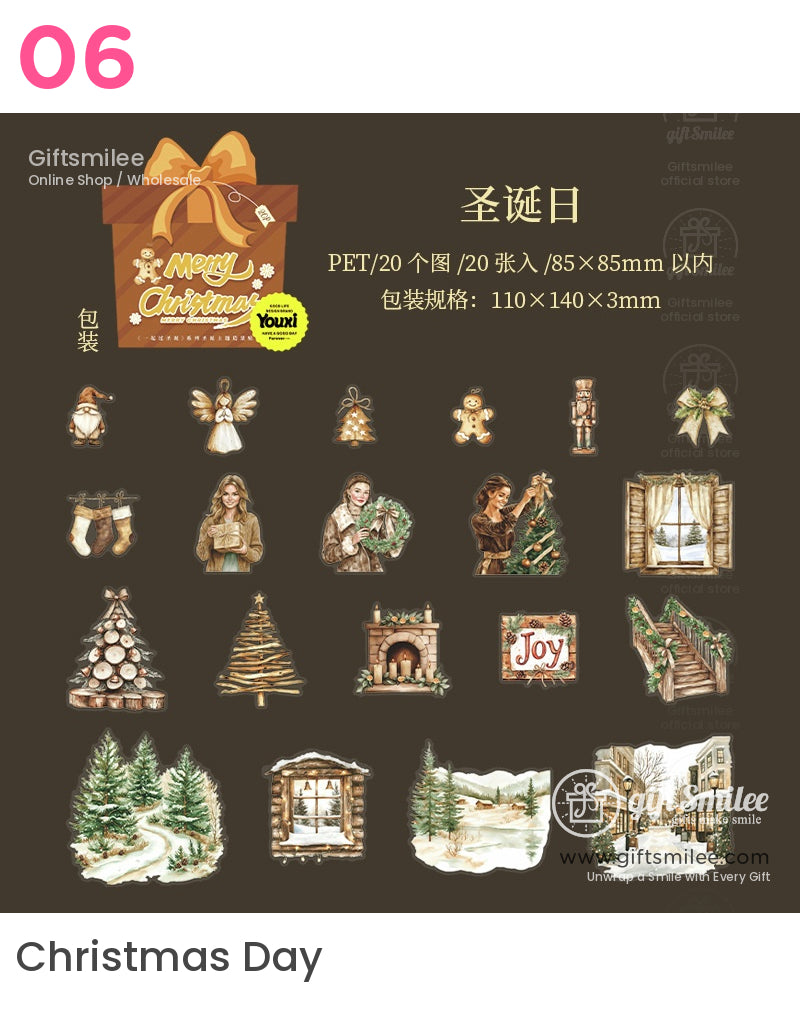 聖誕雪景裝飾貼紙套裝 | KS-SA-4109