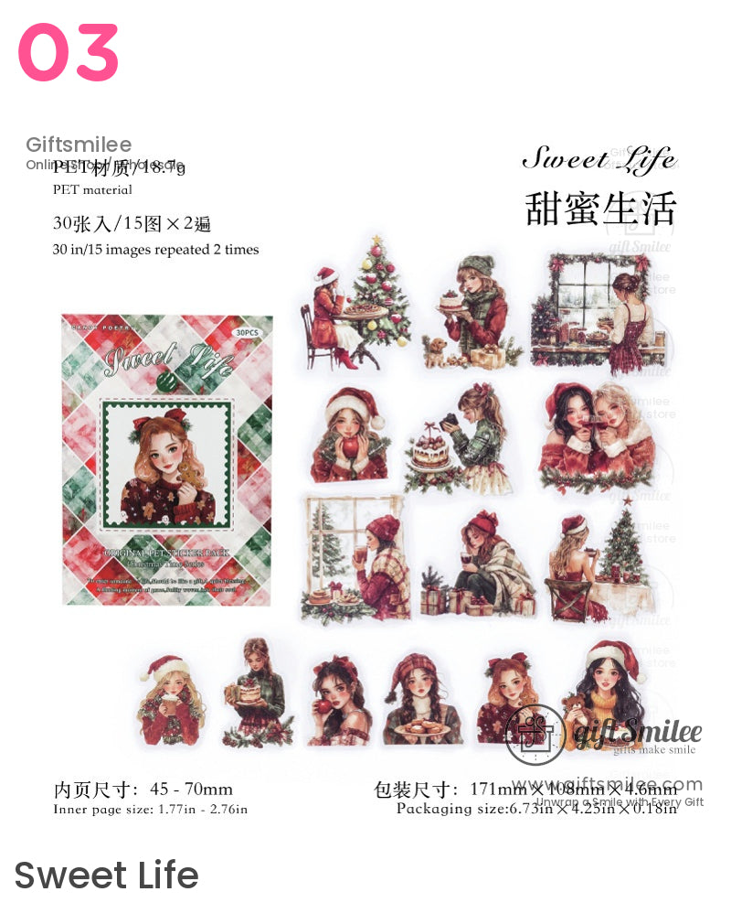 聖誕節場景寵物貼紙包 | KS-SA-4114
