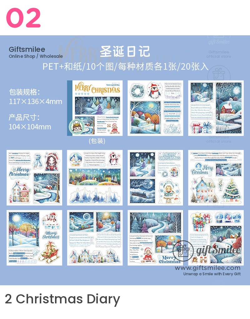 聖誕節混合材質模切貼紙書 | KS-SA-4117