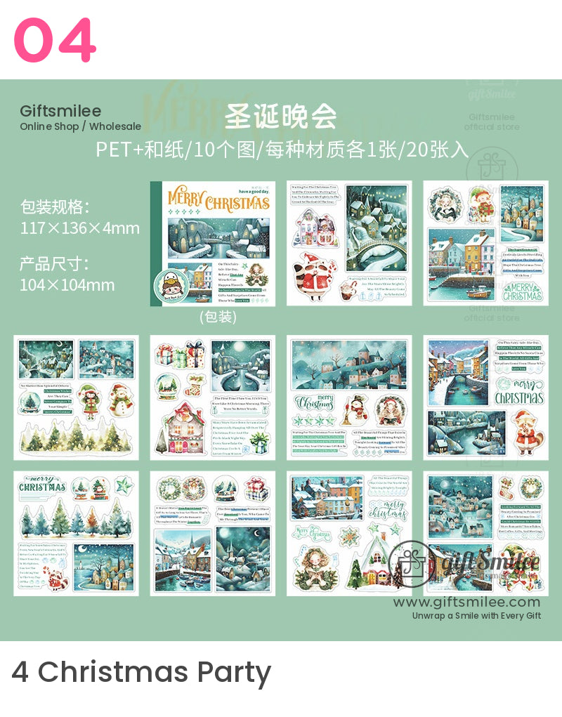 聖誕節混合材質模切貼紙書 | KS-SA-4117