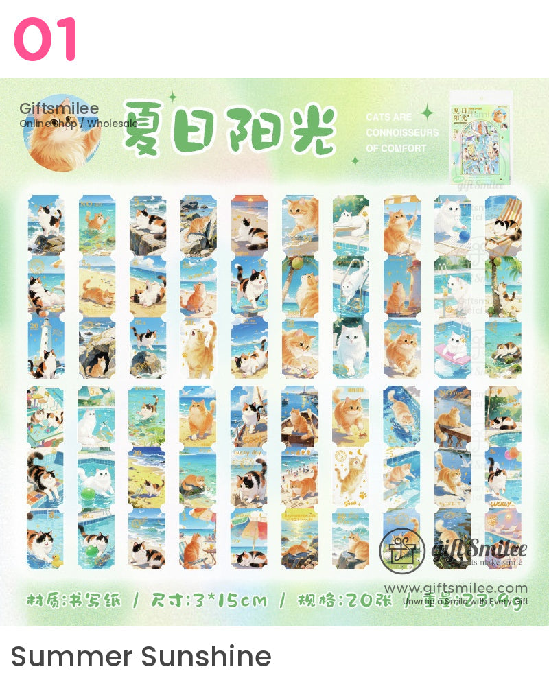貓咪票盒貼紙包 | KS-SA-4121