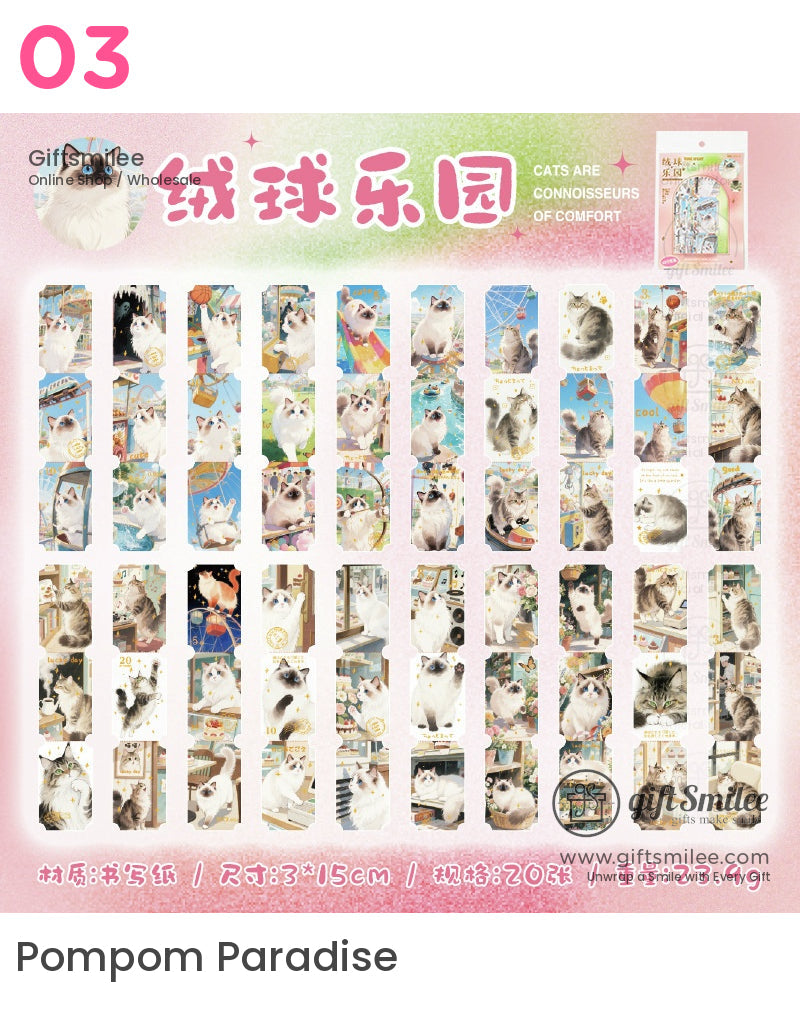 貓咪票盒貼紙包 | KS-SA-4121