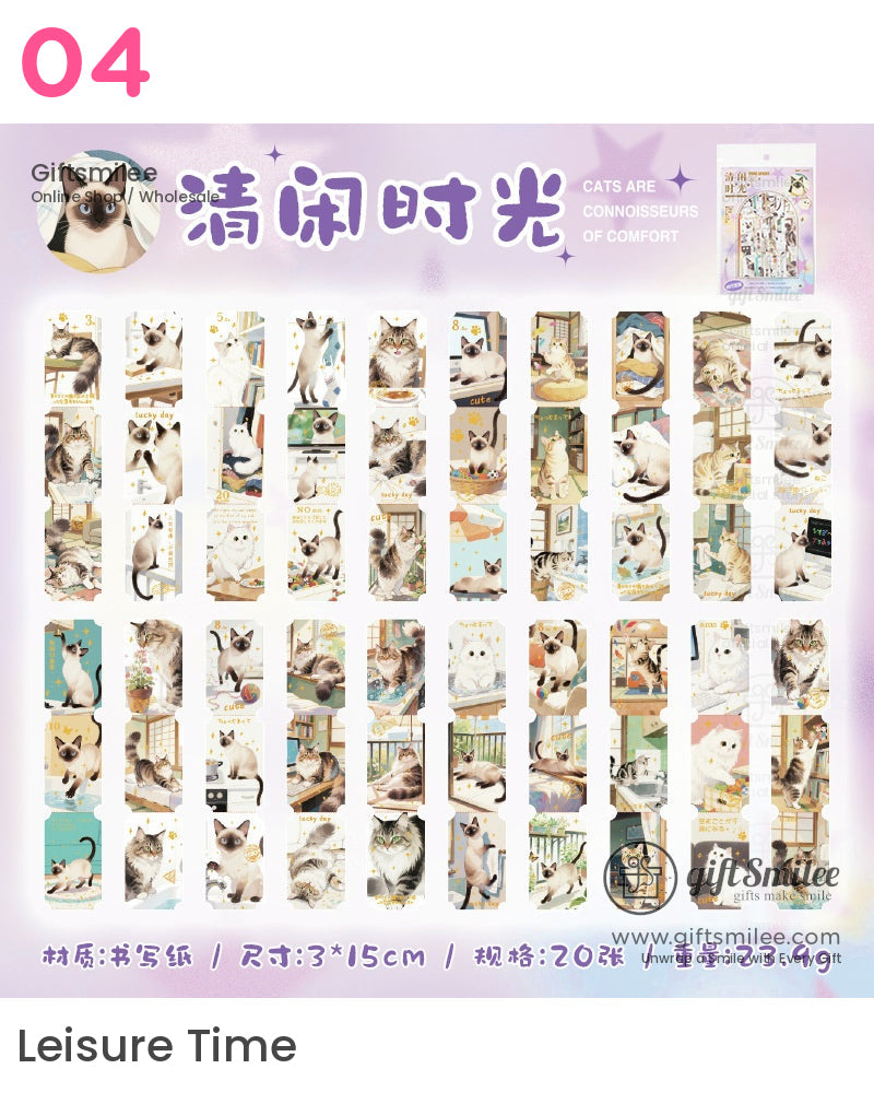 貓咪票盒貼紙包 | KS-SA-4121