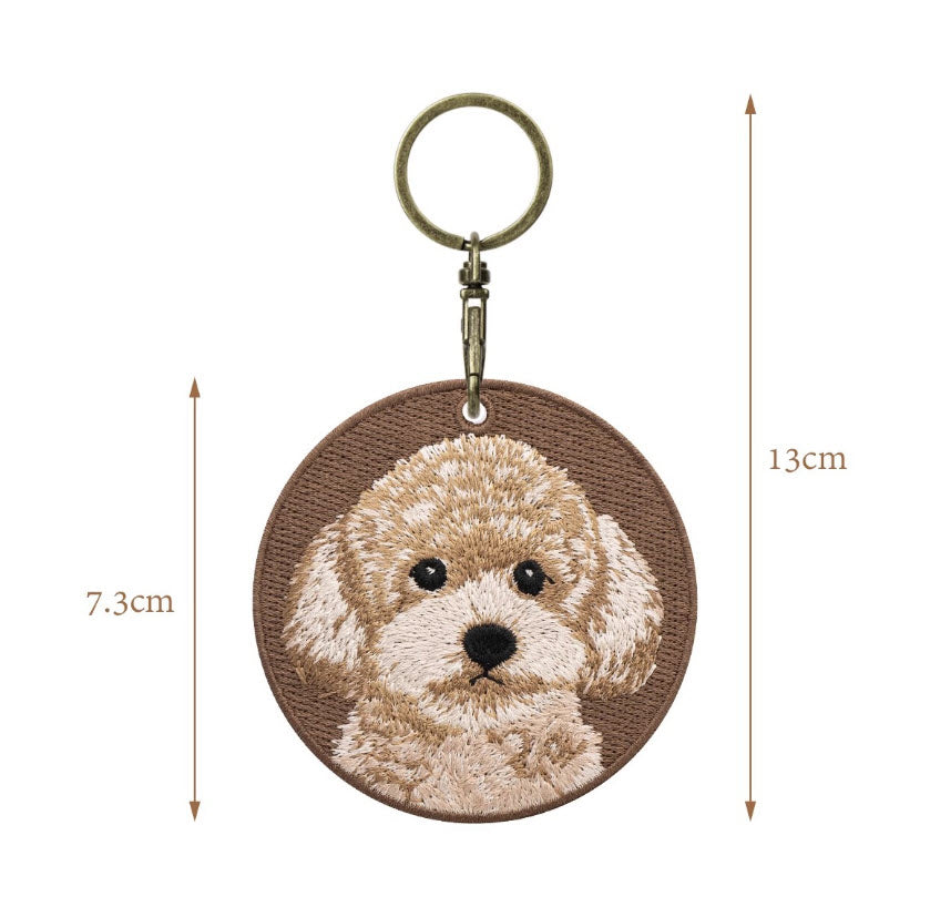 Pet Dog Series Embroidered Keychain Keychain | KS-SB-008