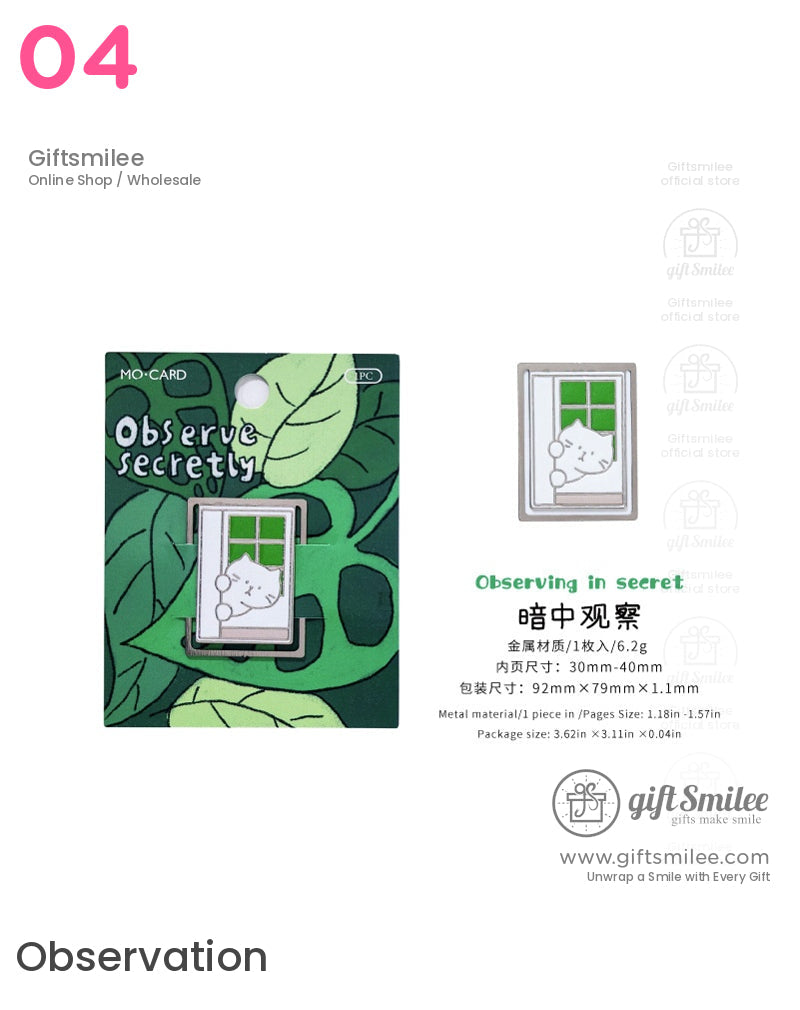 貓主題琺瑯夾書籤 | 家居生活
